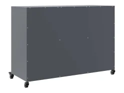 Aparador cómoda cómoda armario mueble organizador cocina salón salón 100,5 x 39 x 72 cm acero antracita 02_0029685
