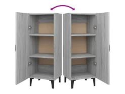 Aparador cómoda cómoda armario mueble organizador cocina salón salón Sonoma 34,5 x 34 x 90 cm madera contrachapada gris 02_0036322