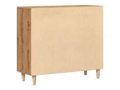 Aparador cómoda cómoda armario unidad de almacenamiento organizador cocina salón sala de manualidades 90 x 34 x 80 cm madera contrachapada marrón 02_0030824