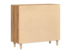 Aparador cómoda cómoda armario unidad de almacenamiento organizador cocina salón sala de manualidades 90 x 34 x 80 cm madera contrachapada marrón 02_0030824