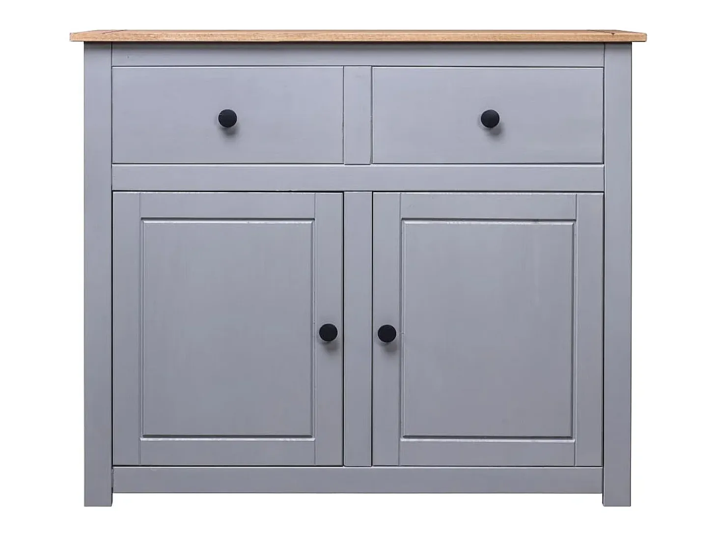 Aparador cómoda cómoda armario mueble organizador cocina salón salón 93 x 40 x 80 cm Pino macizo Surtido Panamá gris 02_0031810