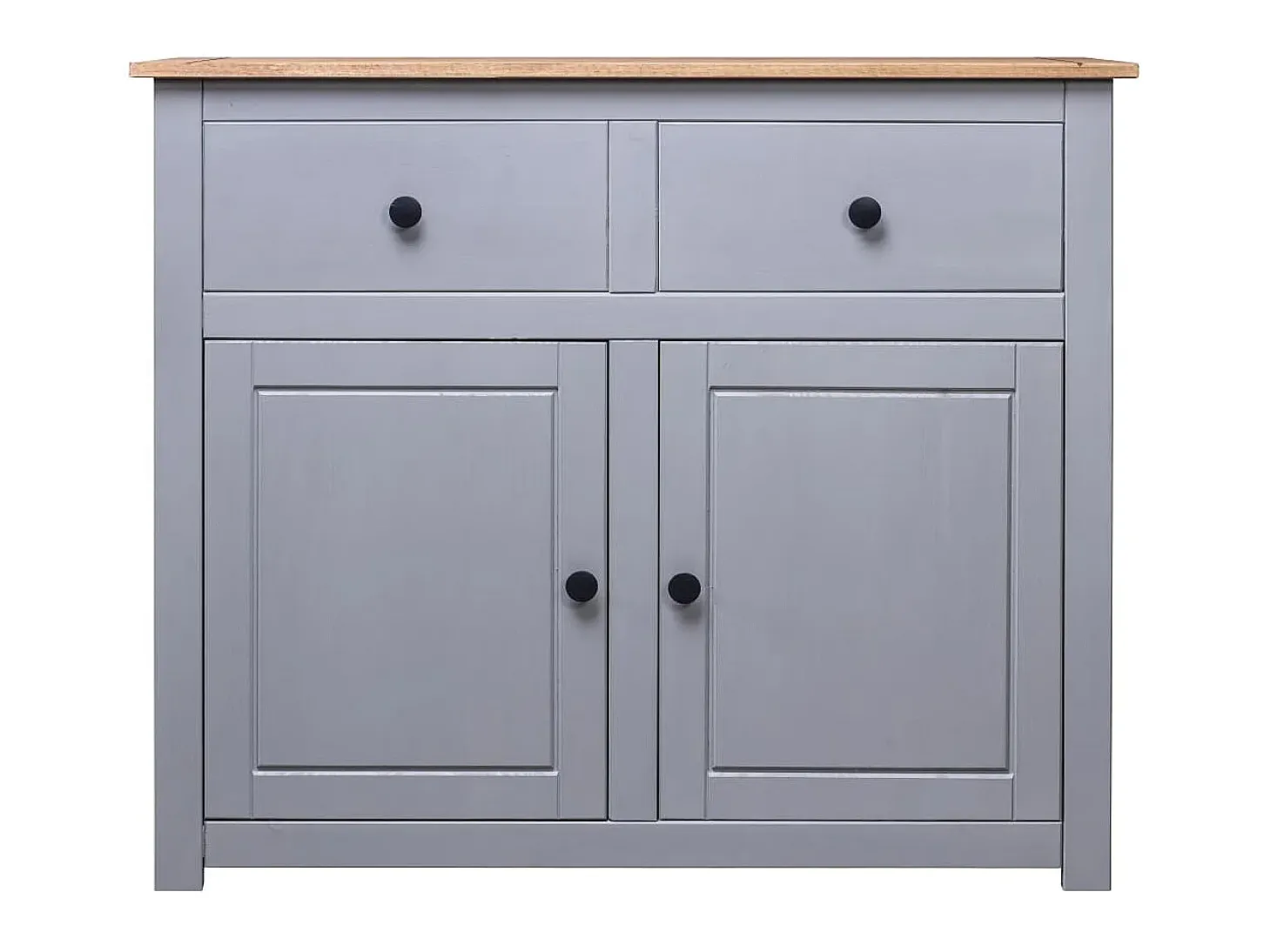Aparador cómoda cómoda armario mueble organizador cocina salón salón 93 x 40 x 80 cm Pino macizo Surtido Panamá gris 02_0031810
