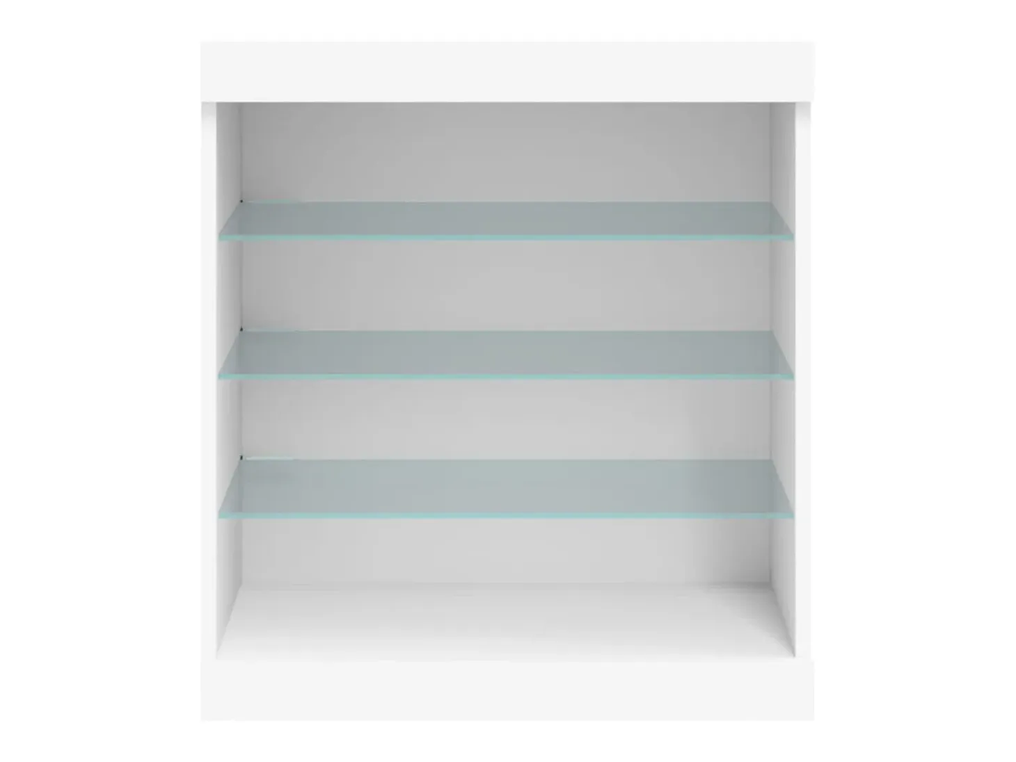 Aparador cómoda cómoda armario mueble organizador cocina salón salón con luces LED 60,5 x 37 x 67 cm blanco 02_0029856