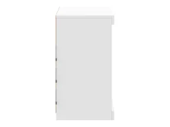 Aparador cómoda cómoda armario mueble organizador cocina salón salón con luces LED 60,5 x 37 x 67 cm blanco 02_0029856