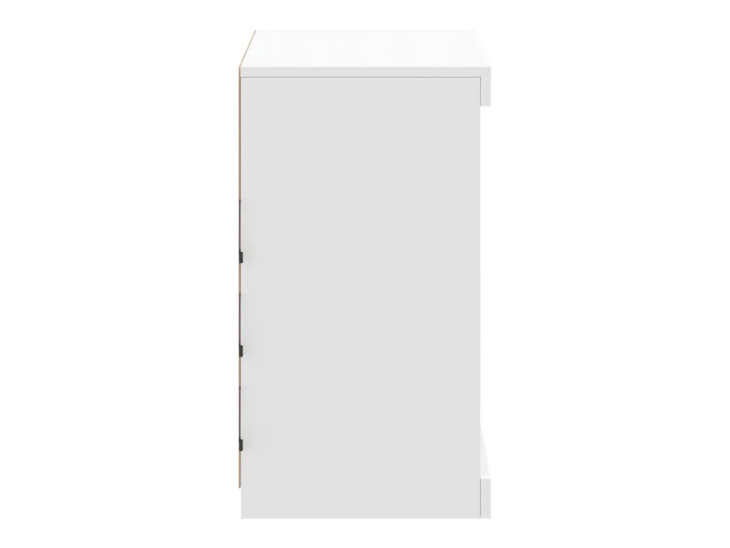 Aparador cómoda cómoda armario mueble organizador cocina salón salón con luces LED 60,5 x 37 x 67 cm blanco 02_0029856