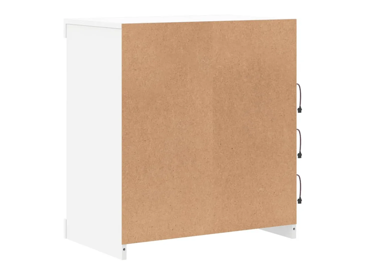 Aparador cómoda cómoda armario mueble organizador cocina salón salón con luces LED 60,5 x 37 x 67 cm blanco 02_0029856