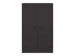 Aparador cómoda cómoda armario mueble organizador cocina salón salón 67 x 39 x 107 cm acero negro 02_0036011