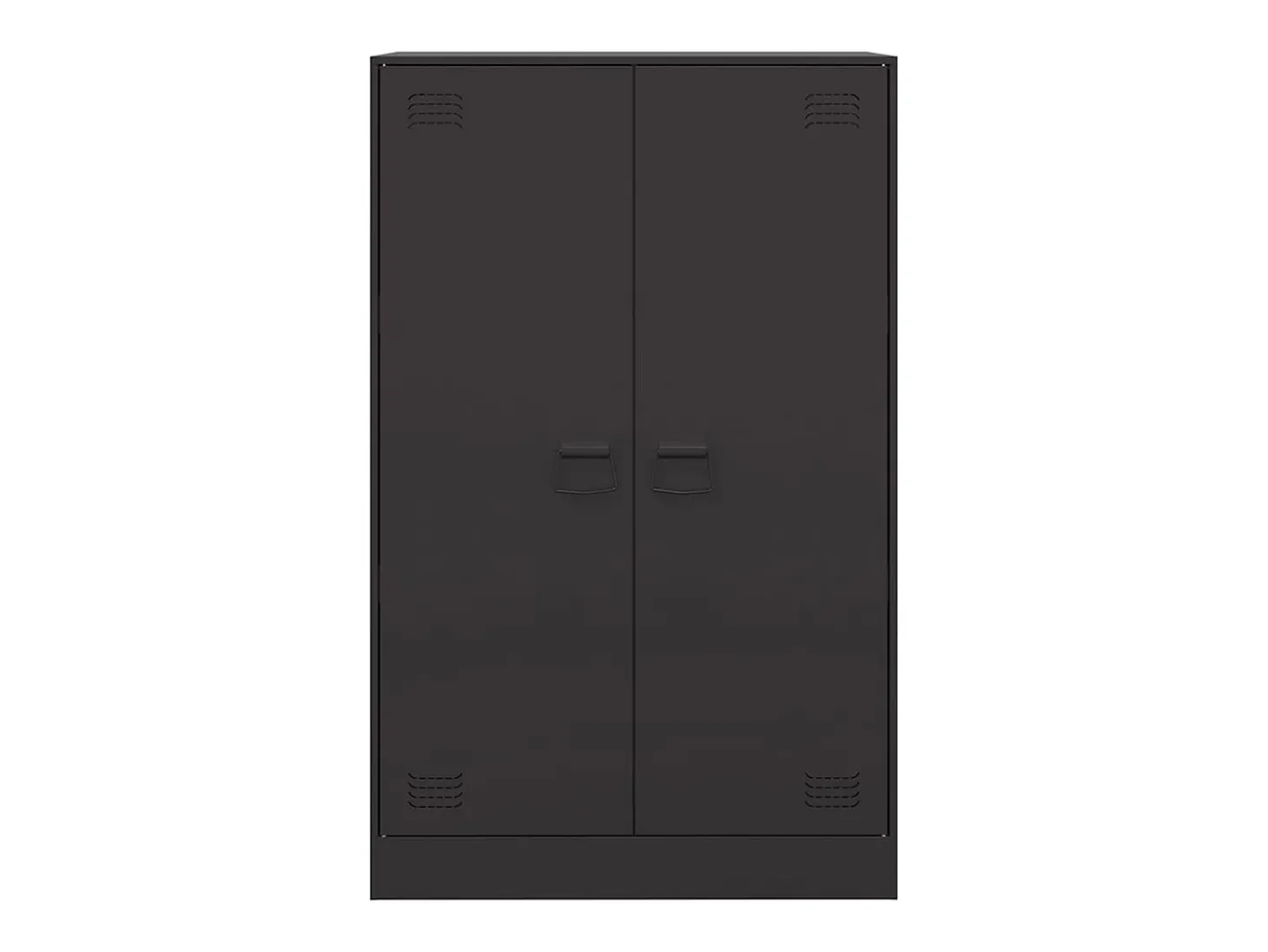 Aparador cómoda cómoda armario mueble organizador cocina salón salón 67 x 39 x 107 cm acero negro 02_0036011