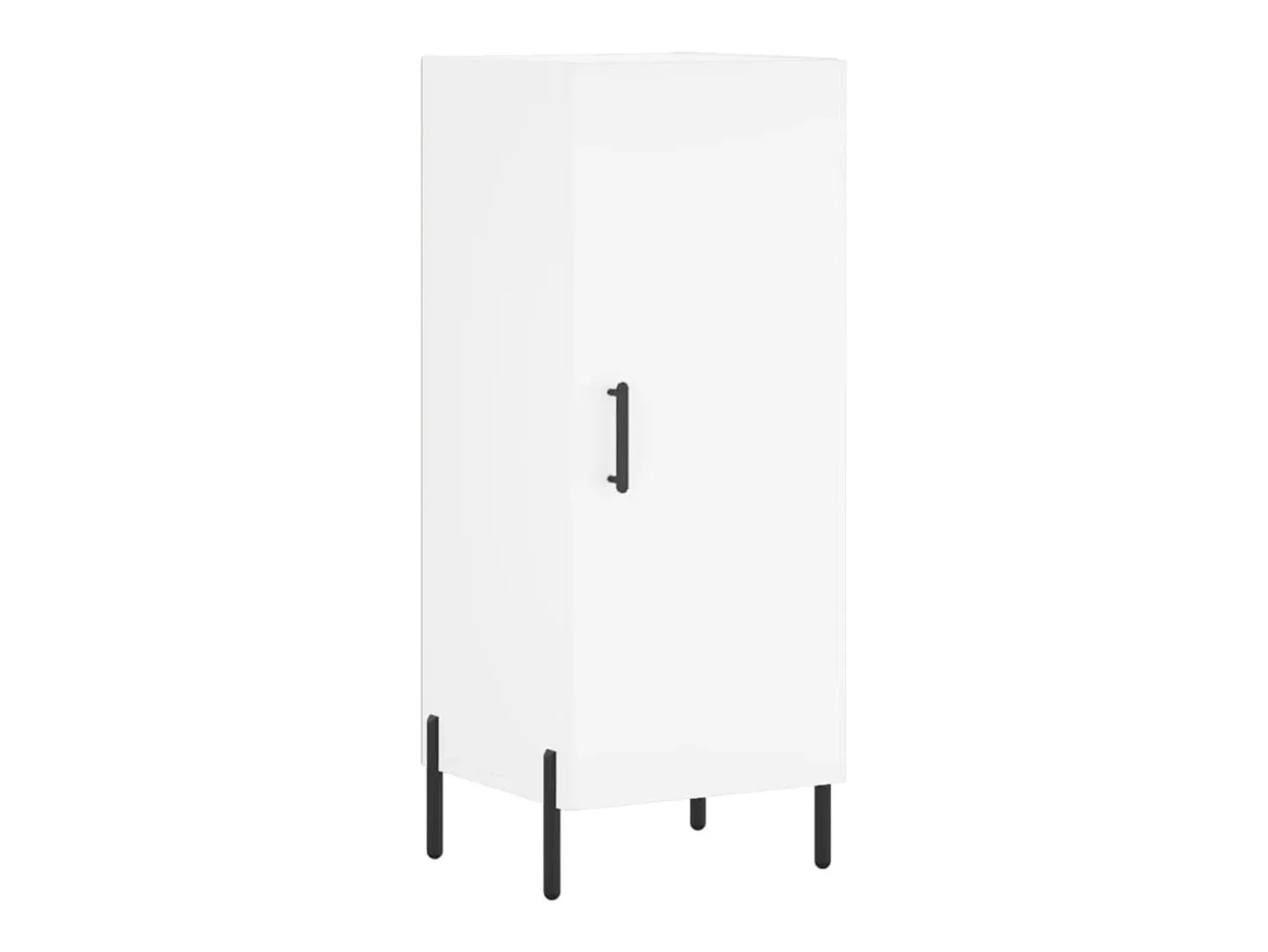 Aparador cómoda cómoda armario mueble organizador cocina salón salón alto 34,5 x 34 x 180 cm madera contrachapada blanco 02_0032349
