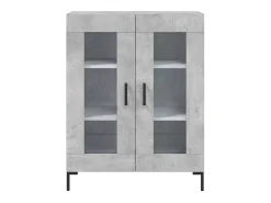 Aparador cómoda cómoda armario mueble organizador cocina salón salón alto 69,5 x 34 x 180 cm madera contrachapada gris 02_0034525