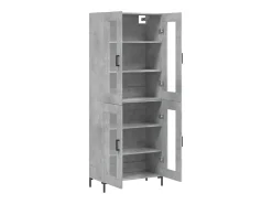 Aparador cómoda cómoda armario mueble organizador cocina salón salón alto 69,5 x 34 x 180 cm madera contrachapada gris 02_0034525
