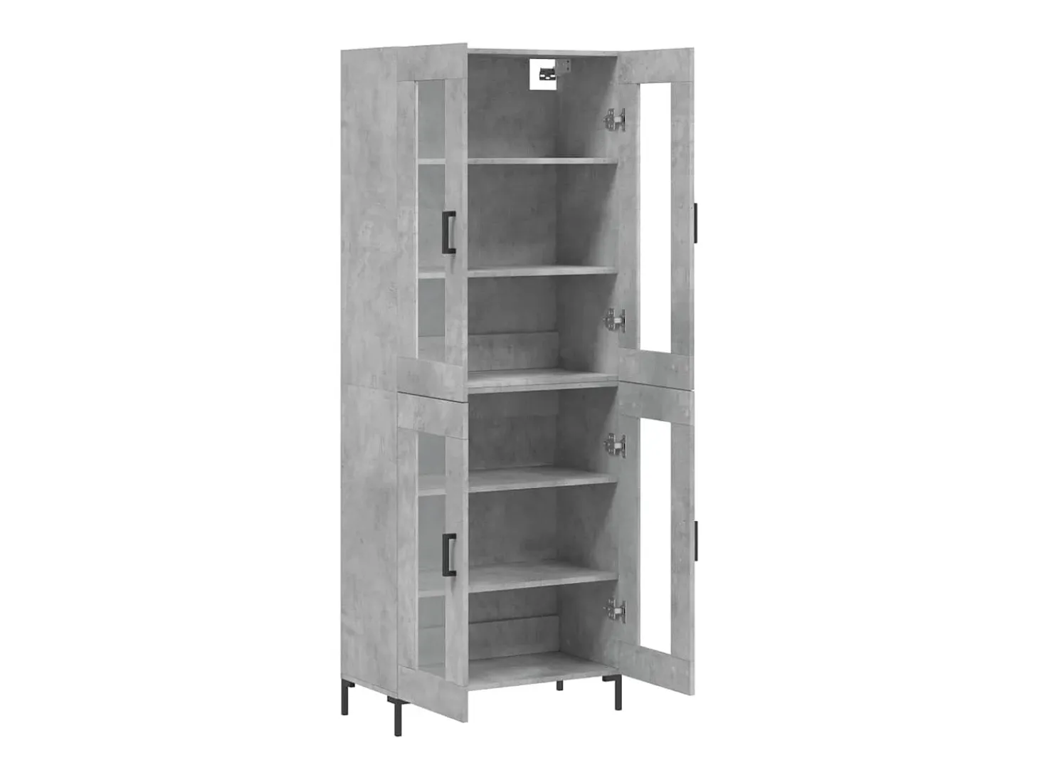 Aparador cómoda cómoda armario mueble organizador cocina salón salón alto 69,5 x 34 x 180 cm madera contrachapada gris 02_0034525