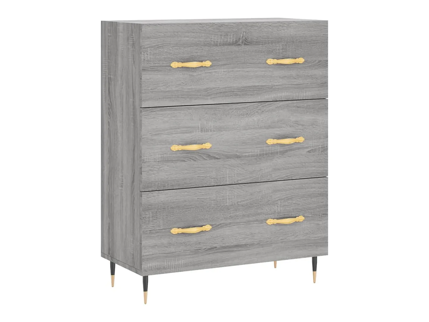 Aparador cómoda cómoda armario mueble organizador cocina salón salón alto Sonoma 69,5 x 34 x 180 cm madera contrachapada gris 02_0035451