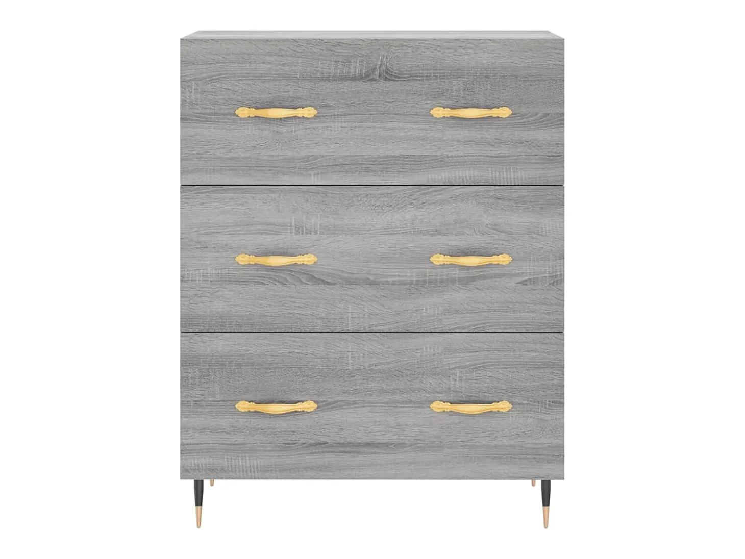Aparador cómoda cómoda armario mueble organizador cocina salón salón alto Sonoma 69,5 x 34 x 180 cm madera contrachapada gris 02_0035451