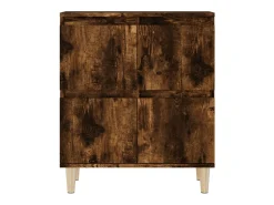 Aparador cómoda cómoda armario mueble organizador cocina salón salón juego de 2 60 x 35 x 70 cm madera contrachapada marrón 02_0036744