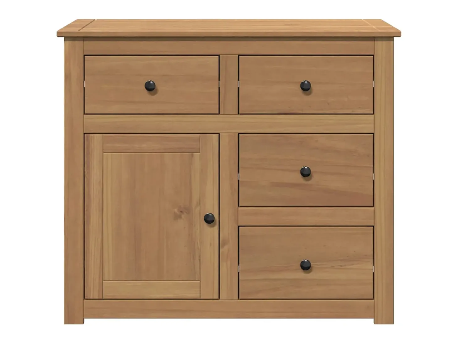 Aparador cómoda cómoda armario mueble organizador cocina salón salón con cajones 93 x 40 x 80 cm madera maciza de pino marrón 02_0030130