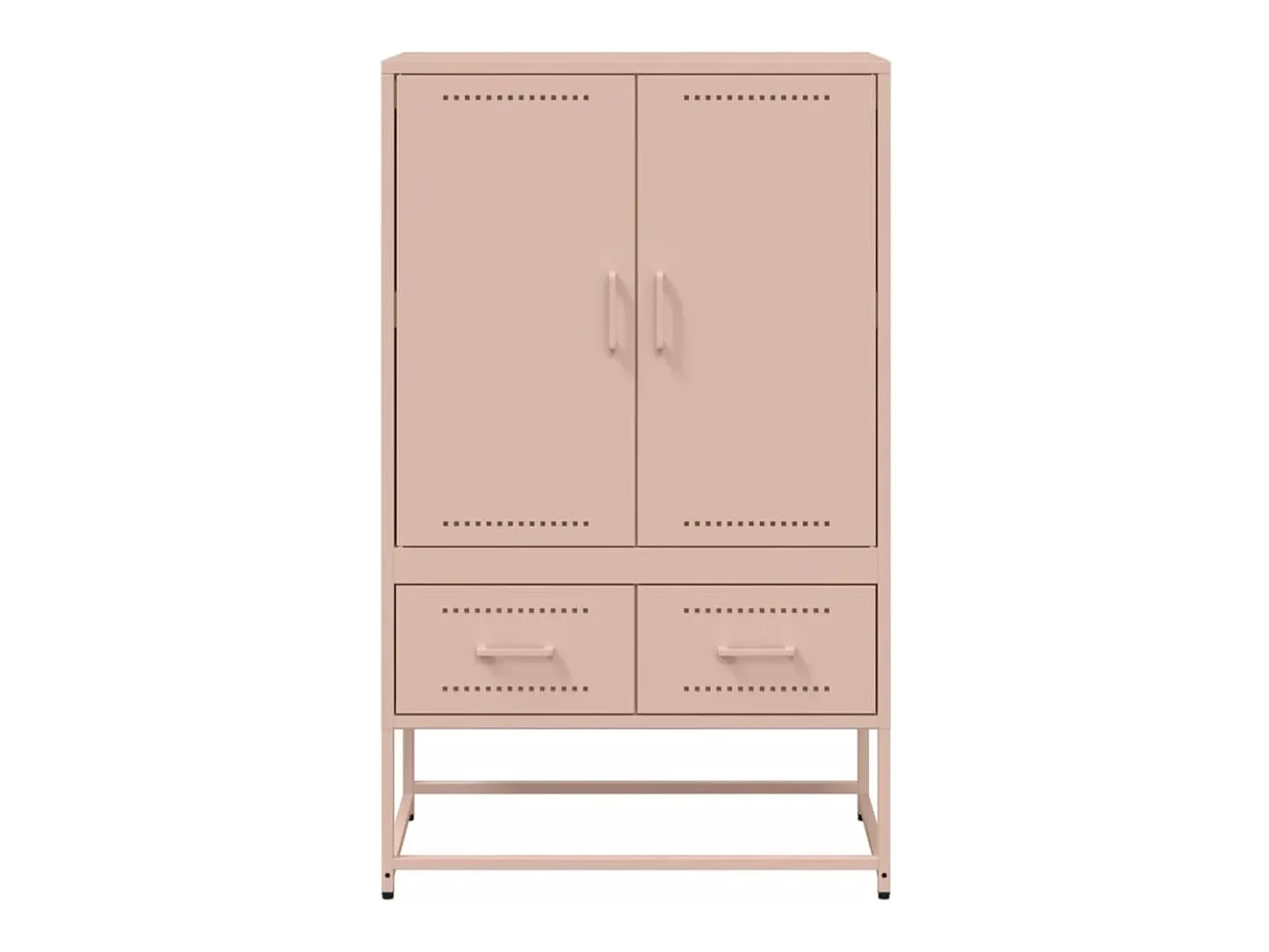 Aparador cómoda cómoda armario mueble organizador cocina salón salón alto 68 x 39 x 111,5 cm acero rosa 02_0035164