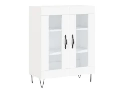 Aparador cómoda cómoda armario mueble organizador cocina salón salón alto 69,5 x 34 x 180 cm madera contrachapada blanco 02_0032624
