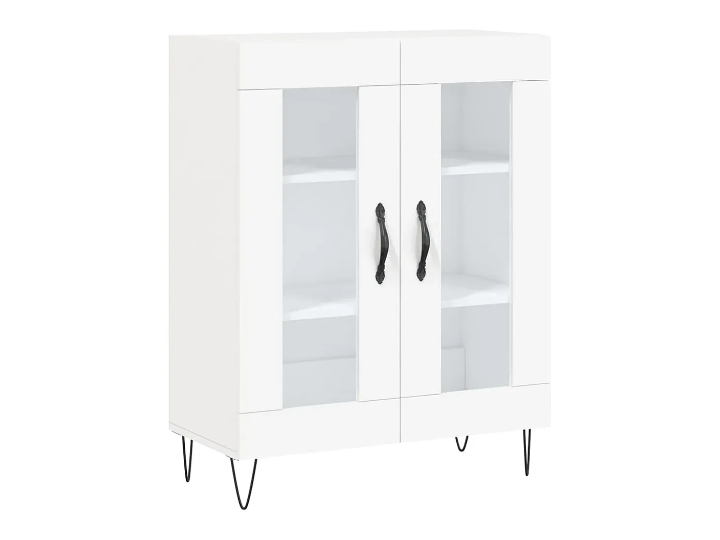 Aparador cómoda cómoda armario mueble organizador cocina salón salón alto 69,5 x 34 x 180 cm madera contrachapada blanco 02_0032624