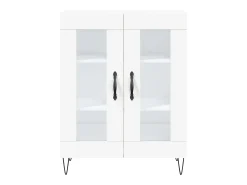 Aparador cómoda cómoda armario mueble organizador cocina salón salón alto 69,5 x 34 x 180 cm madera contrachapada blanco 02_0032624