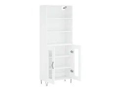 Aparador cómoda cómoda armario mueble organizador cocina salón salón alto 69,5 x 34 x 180 cm madera contrachapada blanco 02_0032624
