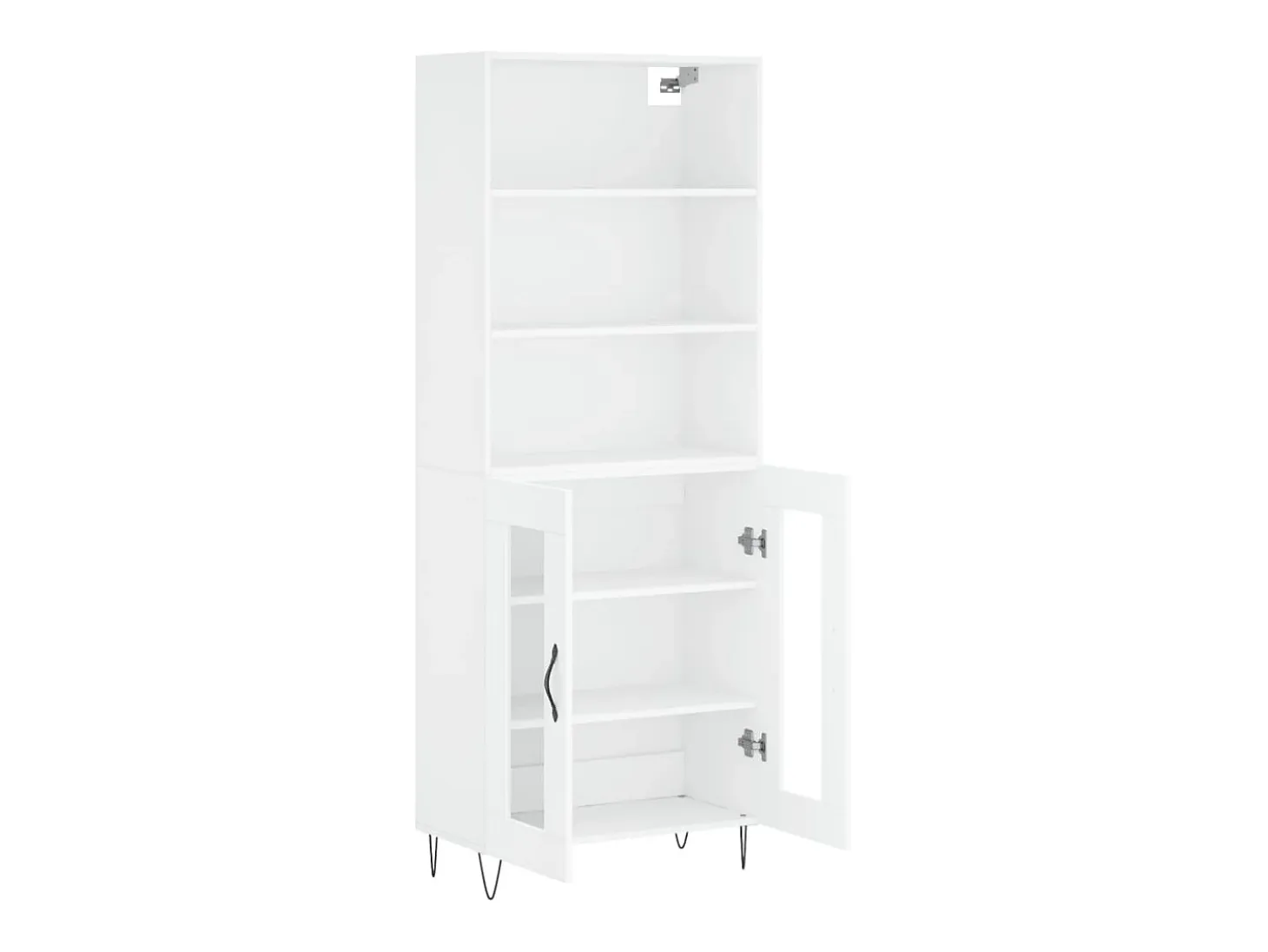 Aparador cómoda cómoda armario mueble organizador cocina salón salón alto 69,5 x 34 x 180 cm madera contrachapada blanco 02_0032624