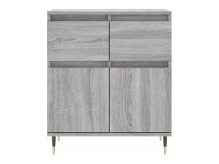 Aparador cómoda cómoda armario unidad de almacenamiento organizador cocina salón salón Sonoma 60 x 35 x 70 cm madera contrachapada gris 02_0036395