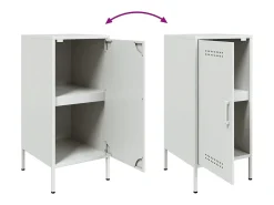 Aparador cómoda cómoda armario mueble organizador cocina salón salón 36 x 39 x 79 cm acero blanco 02_0030290