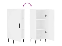 Aparador cómoda cómoda armario mueble organizador cocina salón salón 34,5 x 34 x 90 cm madera contrachapada blanco 02_0030262
