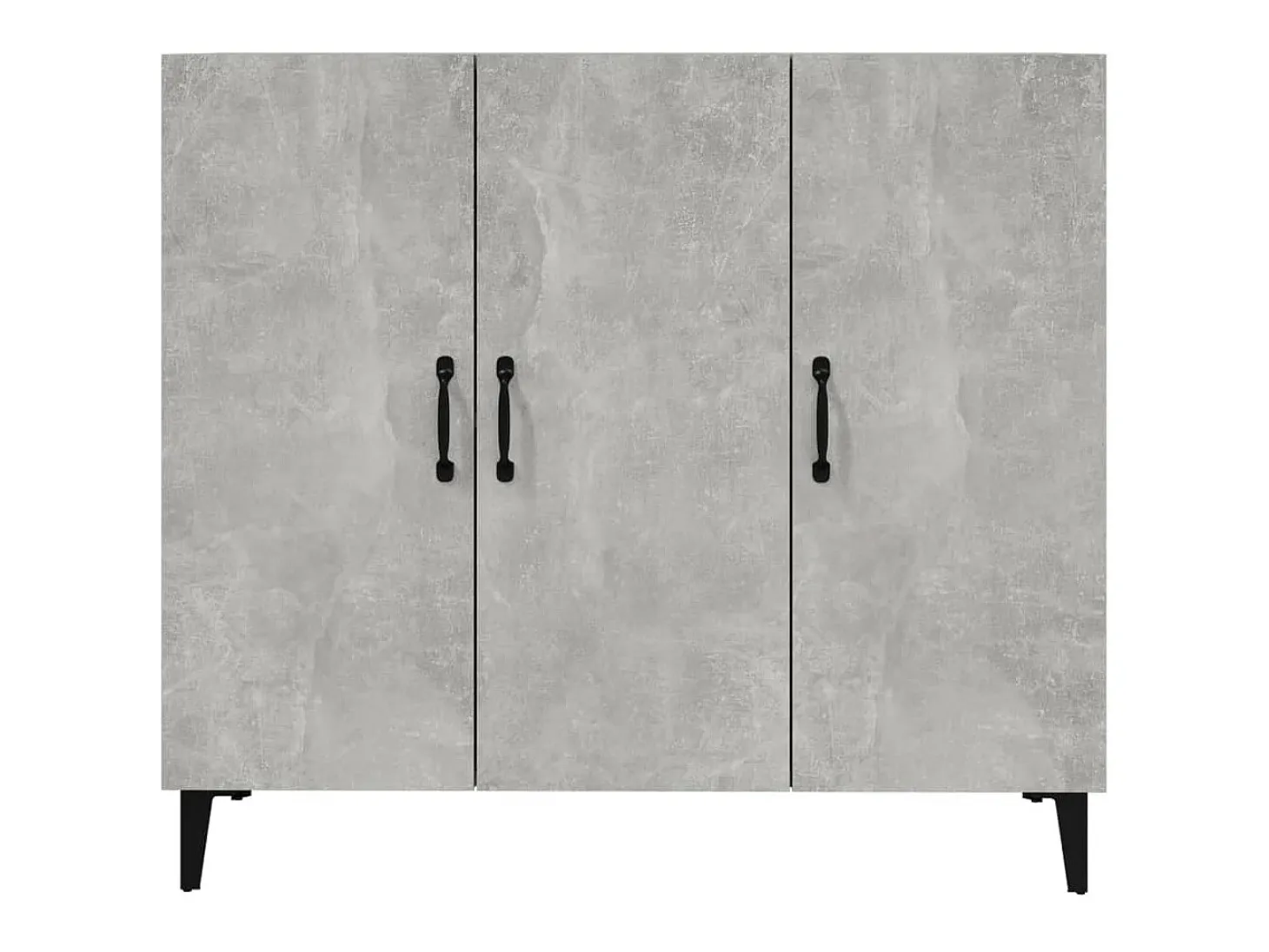 Aparador cómoda cómoda armario mueble organizador cocina salón salón 90 x 34 x 80 cm madera contrachapada gris 02_0032119