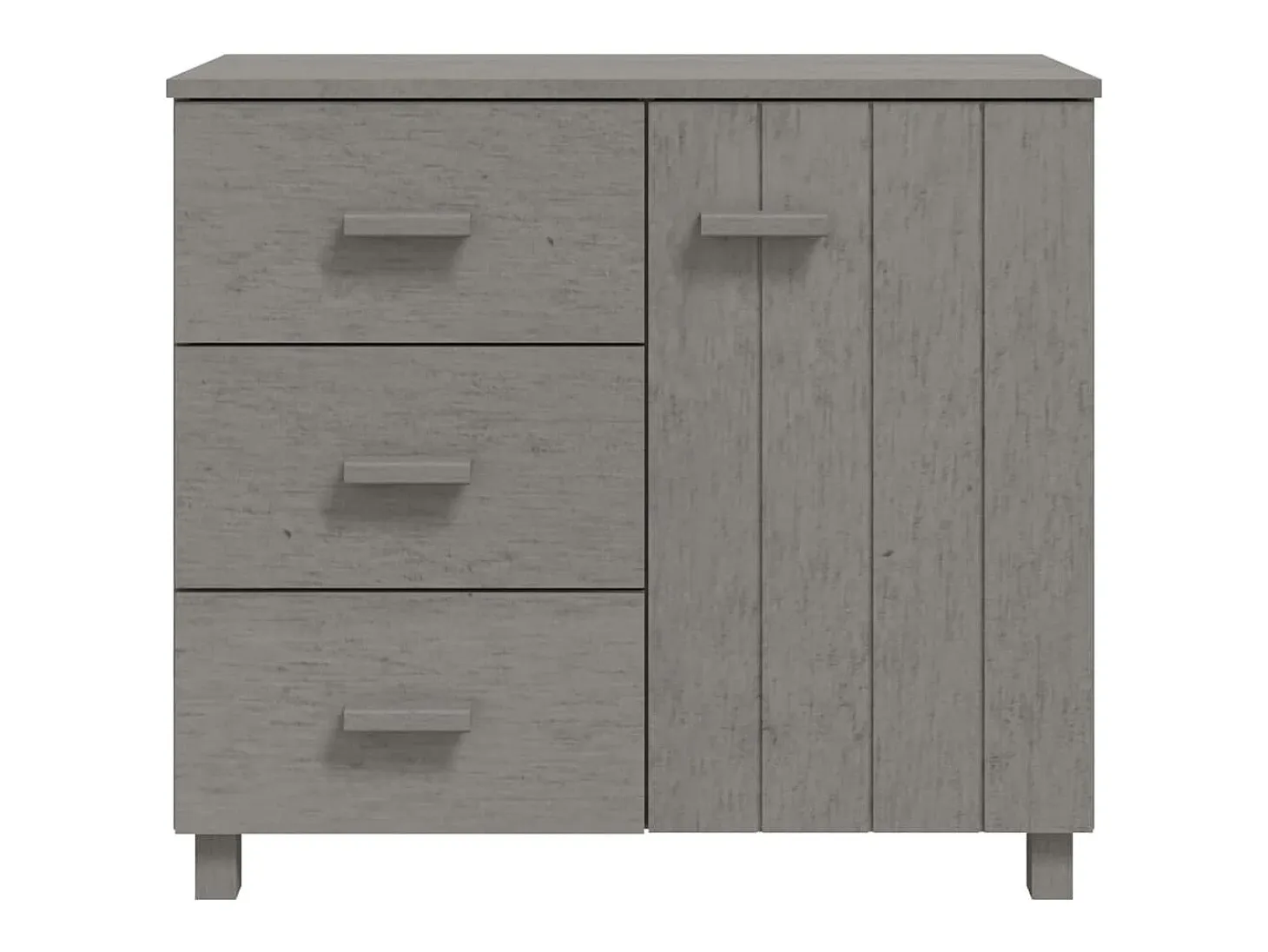 Aparador cómoda cómoda armario mueble organizador cocina salón luz 90 x 40 x 80 cm madera maciza de pino gris 02_0032162