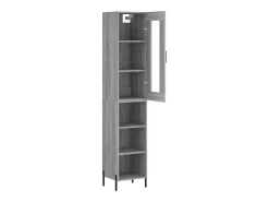 Aparador cómoda cómoda armario mueble organizador cocina salón salón alto Sonoma 34,5 x 34 x 180 cm madera contrachapada gris 02_0035261