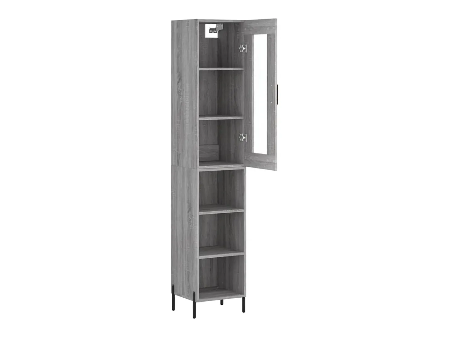 Aparador cómoda cómoda armario mueble organizador cocina salón salón alto Sonoma 34,5 x 34 x 180 cm madera contrachapada gris 02_0035261