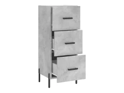 Aparador cómoda cómoda armario mueble organizador cocina salón salón 34,5 x 34 x 90 cm madera contrachapada gris 02_0031918