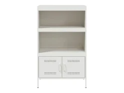 Aparador cómoda cómoda armario mueble organizador cocina salón salón alto 68 x 39 x 113 cm acero blanco 02_0032490