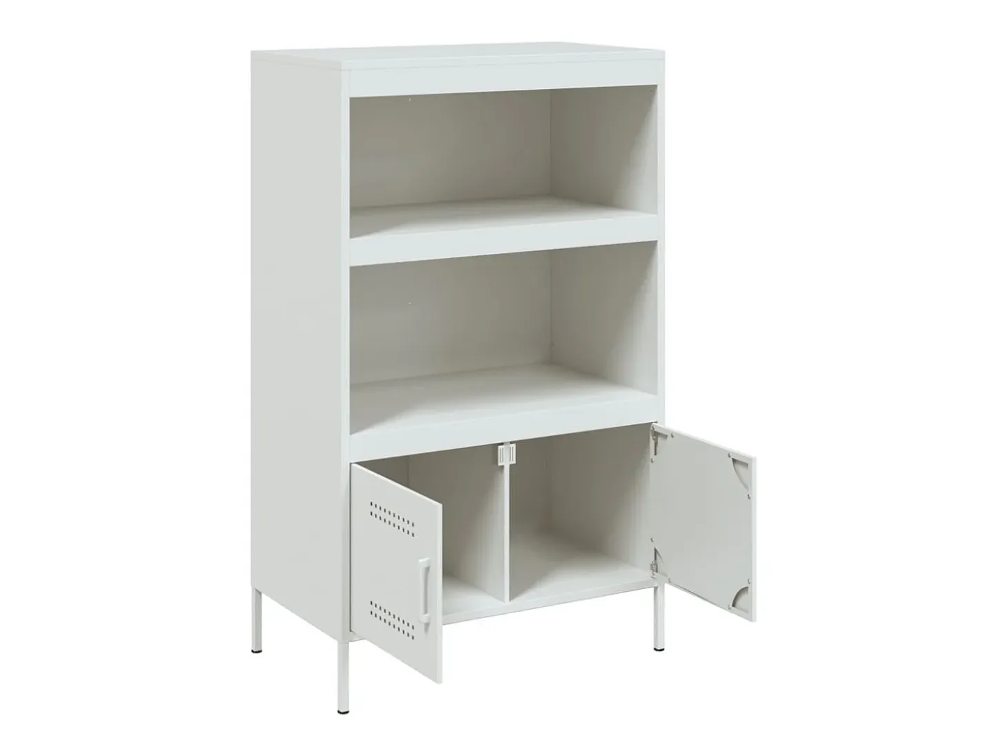 Aparador cómoda cómoda armario mueble organizador cocina salón salón alto 68 x 39 x 113 cm acero blanco 02_0032490