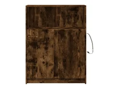 Aparador cómoda cómoda armario mueble organizador cocina salón salón con LED 77 x 34 x 100 cm madera contrachapada marrón 02_0029783