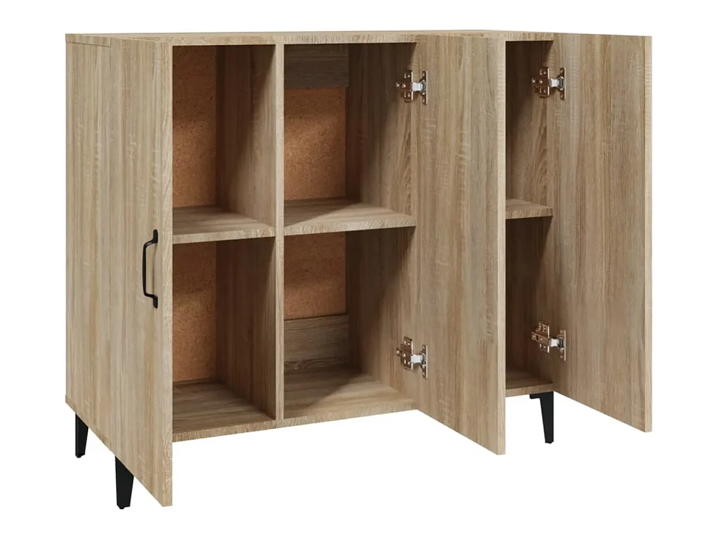 Aparador cómoda cómoda armario unidad de almacenamiento organizador cocina salón salón Sonoma 90 x 34 x 80 cm madera contrachapada marrón 02_0031733