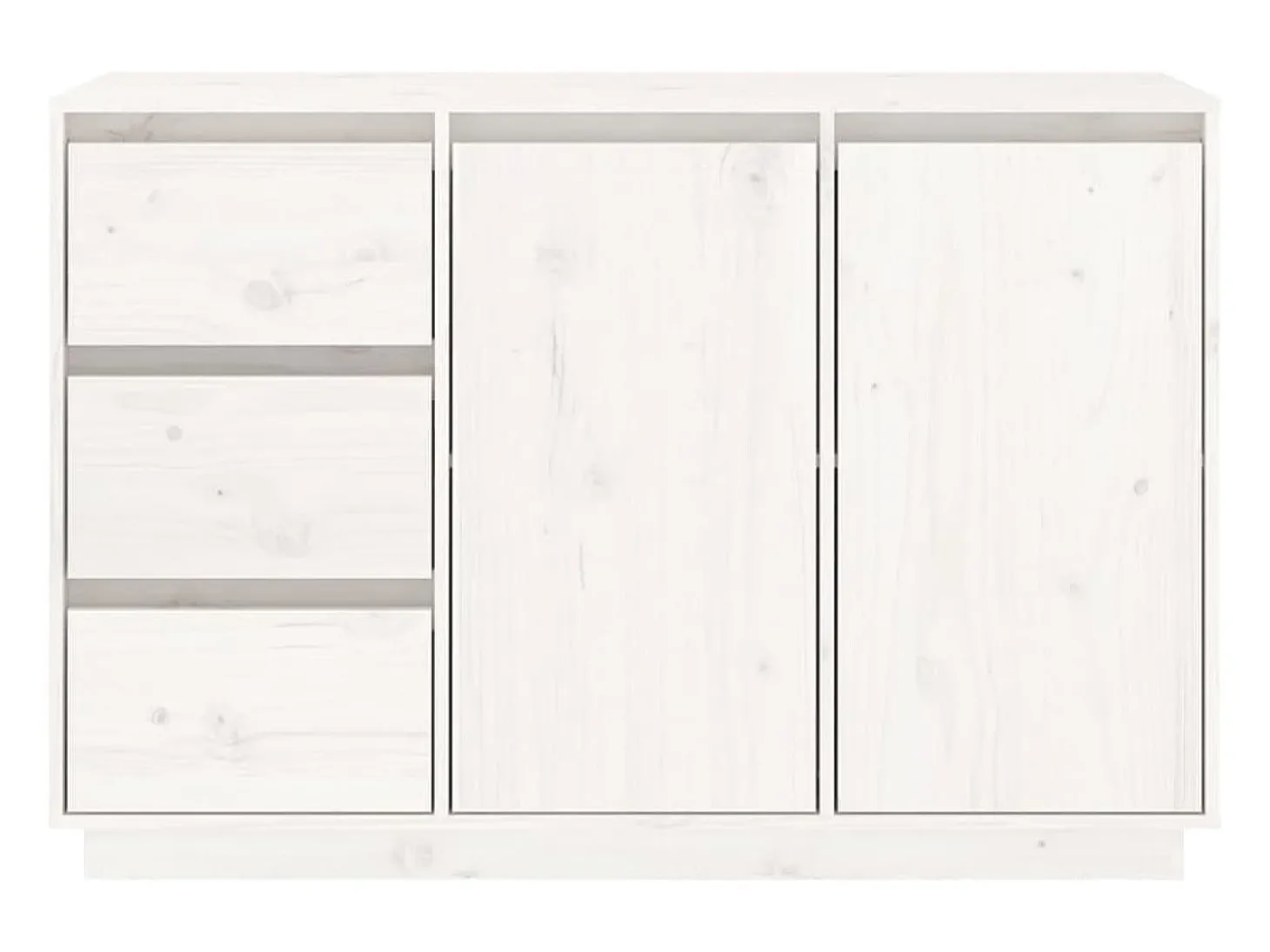 Aparador cómoda cómoda armario mueble organizador cocina salón salón 111 x 34 x 75 cm madera maciza de pino blanco 02_0030203