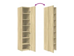Aparador cómoda cómoda armario mueble organizador cocina salón salón alto Sonoma 40 x 42,5 x 185 cm madera contrachapada marrón 02_0034061