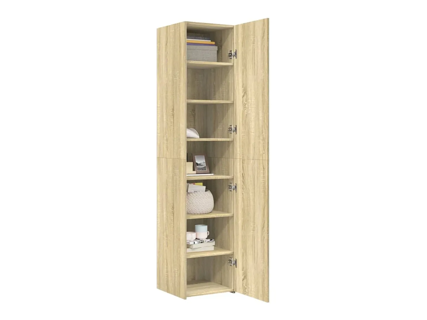 Aparador cómoda cómoda armario mueble organizador cocina salón salón alto Sonoma 40 x 42,5 x 185 cm madera contrachapada marrón 02_0034061