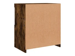 Aparador cómoda cómoda armario mueble organizador cocina salón salón con luces LED 60 x 37 x 67 cm marrón 02_0029891