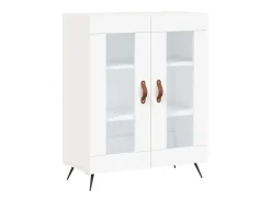 Aparador cómoda cómoda armario mueble organizador cocina salón salón alto 69,5 x 34 x 180 cm madera contrachapada blanco 02_0032611