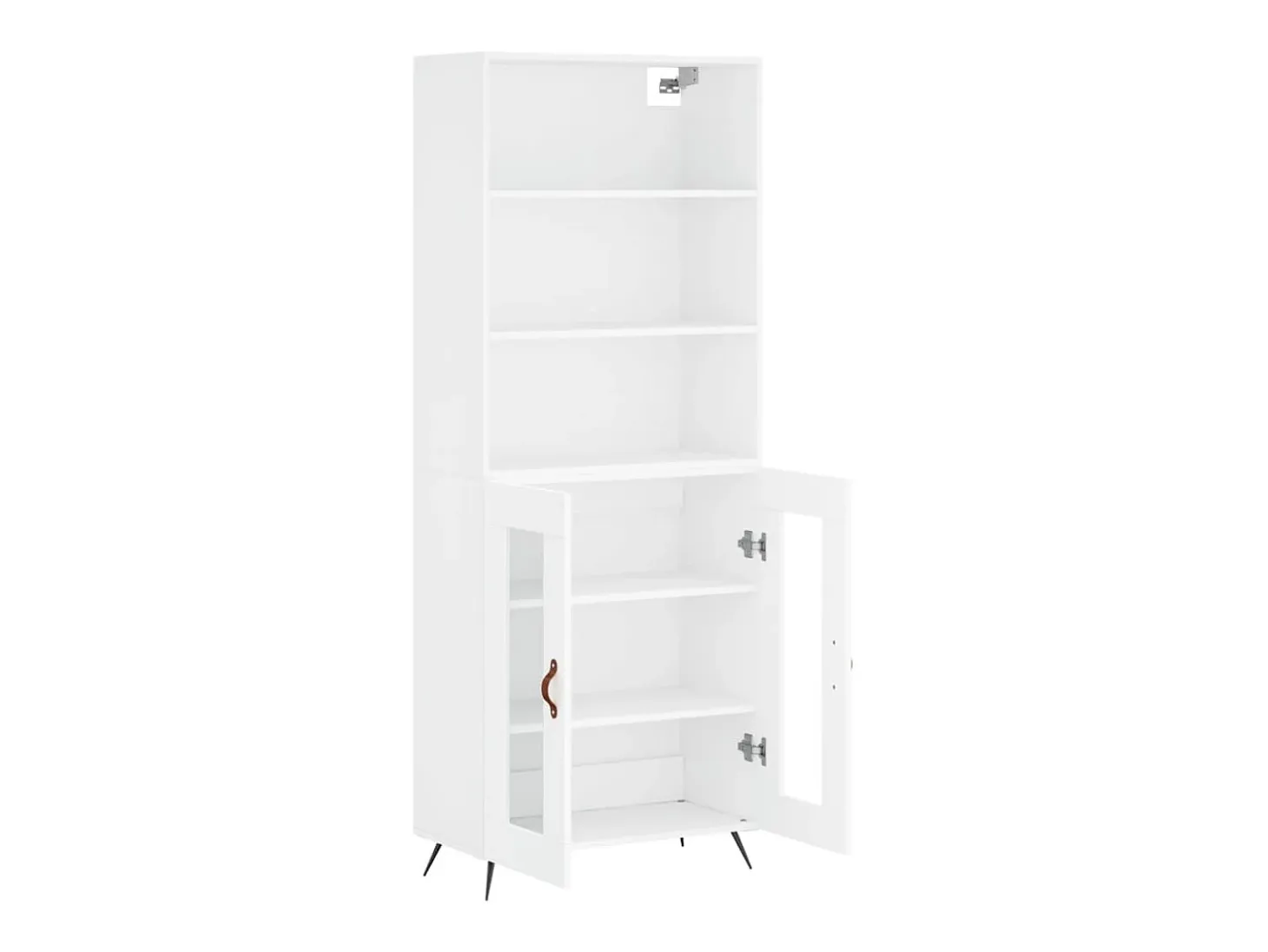 Aparador cómoda cómoda armario mueble organizador cocina salón salón alto 69,5 x 34 x 180 cm madera contrachapada blanco 02_0032611