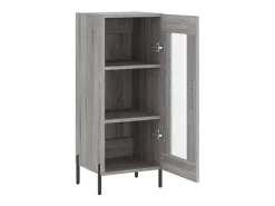 Aparador cómoda cómoda armario mueble organizador cocina salón salón Sonoma 34,5 x 34 x 90 cm madera contrachapada gris 02_0036302
