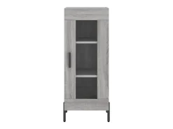 Aparador cómoda cómoda armario mueble organizador cocina salón salón Sonoma 34,5 x 34 x 90 cm madera contrachapada gris 02_0036302