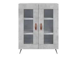 Aparador cómoda cómoda armario mueble organizador cocina salón salón 69,5 x 34 x 90 cm madera contrachapada gris 02_0032011