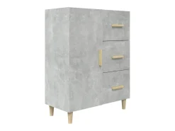 Aparador cómoda cómoda armario mueble organizador cocina salón salón 69,5 x 34 x 90 cm madera contrachapada gris 02_0032041