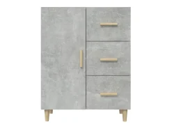 Aparador cómoda cómoda armario mueble organizador cocina salón salón 69,5 x 34 x 90 cm madera contrachapada gris 02_0032041