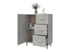 Aparador cómoda cómoda armario mueble organizador cocina salón salón 69,5 x 34 x 90 cm madera contrachapada gris 02_0032041